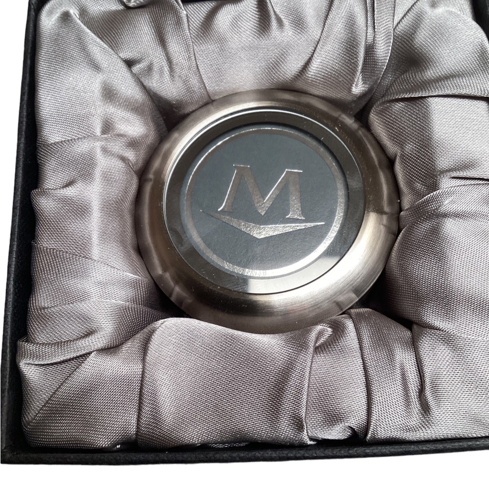 Movado vintage travel/desktop/paperweight, clock with picture frame.      155